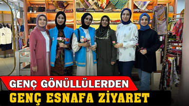 Genç gönüllülerden genç esnafa ziyaret