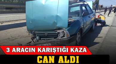 Afyonkarahisar'da trafik kazası: 1 ölü, 2 kişi yaralandı