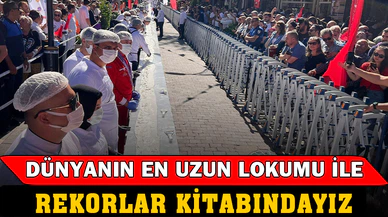 Dünyanın en uzun lokumunu yaptılar