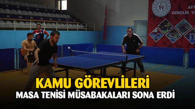 Kamu Spor Oyunları masa tenisi müsabakaları sona erdi