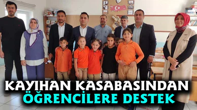 Kayıhan Kasabasından öğrencilere destek