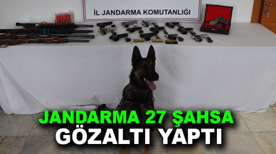 Eğlencelerde havaya ateş açan 27 şahsı jandarma yakaladı