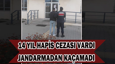 14 yıl 8 ay 7 gün hapis cezasıyla aranan şahsı jandarma yakaladı
