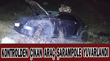 Şarampole giren otomobilde 5 kişi yaralandı