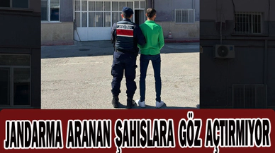 6 yıl 1 ay 6 gün hapis cezasıyla aranan şahsı jandarma yakaladı