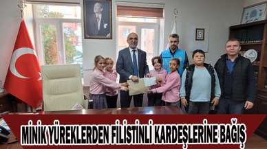 MİNİK YÜREKLERDEN FİLİSTİNLİ KARDEŞLERİNE BAĞIŞ