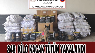 848 kilogram kaçak tütün ele geçirildi
