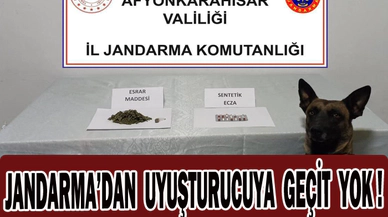 Jandarma uyuşturucu maddeler ele geçirdi