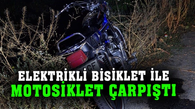 Afyonkarahisar'da elektrikli bisiklet ile motosiklet çarpıştı