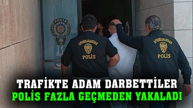 Camdan dışarıya çıkardıkları sürücüyü darp eden 3 şahsı polis yakaladı