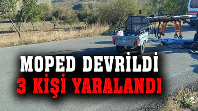 Moped kazası 3 yaralı