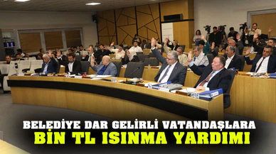 Belediye Dar gelirli vatandaşlara bin TL ısınma yardımı