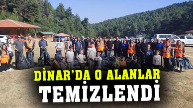 Dinar’da piknik alanları temizlendi