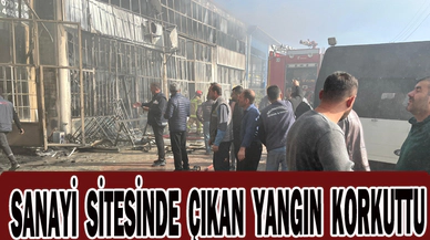 Sanayi sitesinde çıkan yangında 5 dükkan zarar gördü
