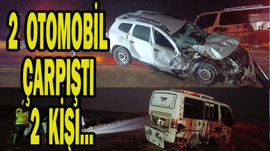 2 OTOMOBİLİN ÇARPIŞTIĞI KAZADA SÜRÜCÜLER YARALANDI