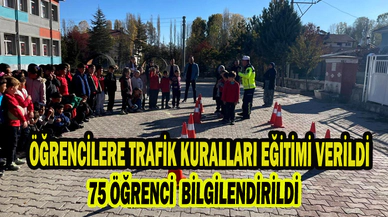 ÖĞRENCİLERE TRAFİK KURALLARI EĞİTİMİ VERİLDİ
