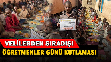 Öğretmenler Günü'nde Afrikalı çocukları doyurdular