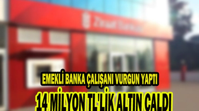 EMEKLİ BANKA ÇALIŞANINDAN 14 MİLYON TL'LİK KASA VURGUNU