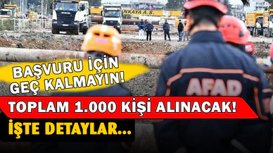 AFAD 1.000 yeni personel alımı yapacak
