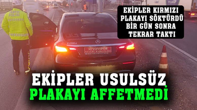 Afyonkarahisar’da usulsüz plakayı emniyet affetmedi