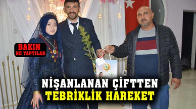Nişanlanan çift şeker yerine fidan dağıttı