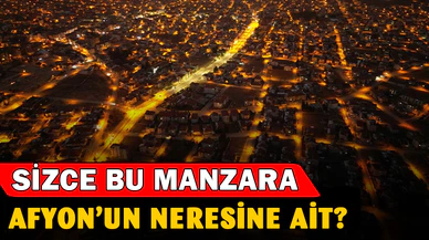 Işıklar içindeki ilçe havadan görüntülendi
