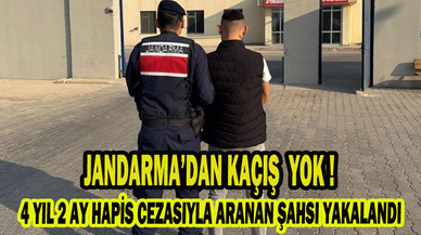 4 YIL 2 AY HAPİS CEZASIYLA ARANAN ŞAHSI JANDARMA YAKALADI