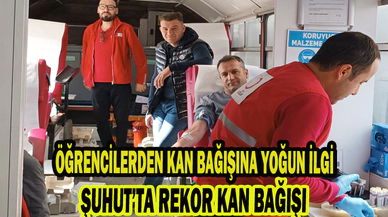 Şuhut’ta kan bağışına yoğun ilgi