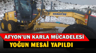 Afyonkarahisar’da kar ile mücadele sorunsuz yapıldı