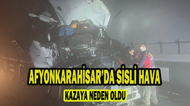 AFYONKARAHİSAR’DA SİSLİ HAVA ETKİLİ OLDU