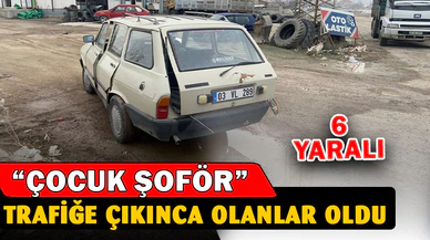 Çocuğun kullandığı otomobilin karıştığı kazada 6 kişi yaralandı