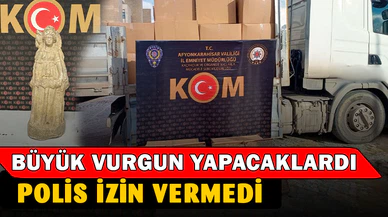 Şüphe üzerine durdurulan tırda tarihi eserler yakalandı