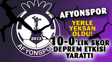 Afyonspor 10-0’lık mağlubiyetle tarihi hezimete uğradı