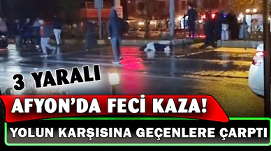 Otomobilin çarptığı 3 kişi yaralandı
