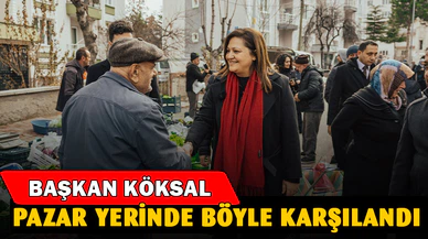 Başkan Köksal, Pazar esnafının ve vatandaşların gönlünü aldı