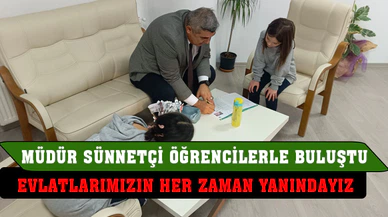 Öğrencilerden Müdür Sünnetci’ye ziyaret