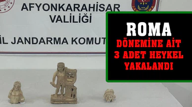 Roma dönemine ait heykeller yakalandı