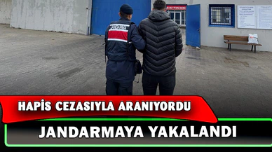 5 yıl 3 ay 6 gün hapis cezası ile aranan şahsı jandarma yakaladı