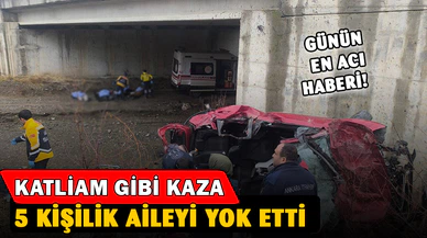 Otomobil şarampole uçtu: 5 ölü