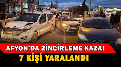 Zincirleme trafik kazasında 7 kişi yaralandı