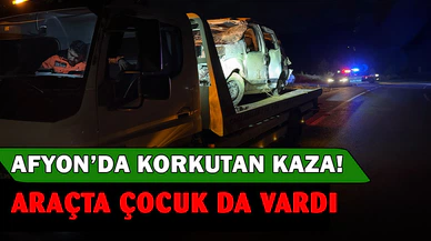 Afyonkarahisar'da hafif ticari araç devrildi: 5 kişi yaralandı