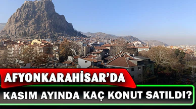 Afyonkarahisar’da kasım ayında bin 22 konut satıldı