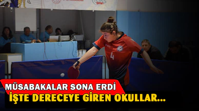 Masa tenisi müsabakaları sona erdi