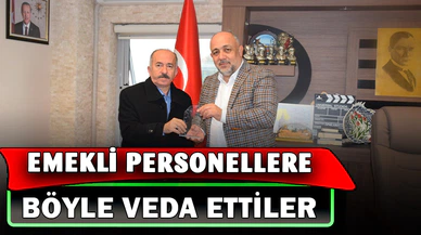 Emekli personeller plaketlerle uğurlandı