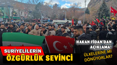 Afyon'daki Suriyeliler Sevinç Gösterileri Yaptı