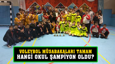Voleybol küçük erkek müsabakaları sonuçlandı