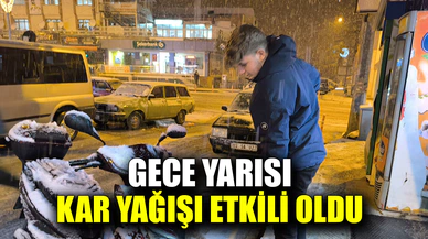Afyon'da kar yağışı etkili oldu