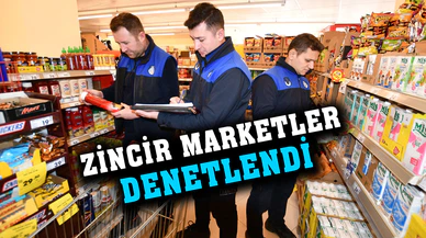 Zabıta ekipleri, zincir marketleri denetledi