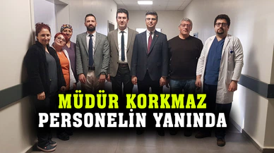 Müdür Korkmaz, hastane ziyaretlerine devam ediyor