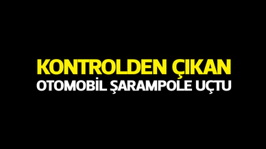Afyonkarahisar'da kontrolden çıkan otomobil şarampole uçtu